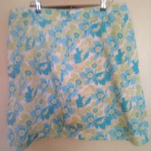 Colorful skirt with side zipper